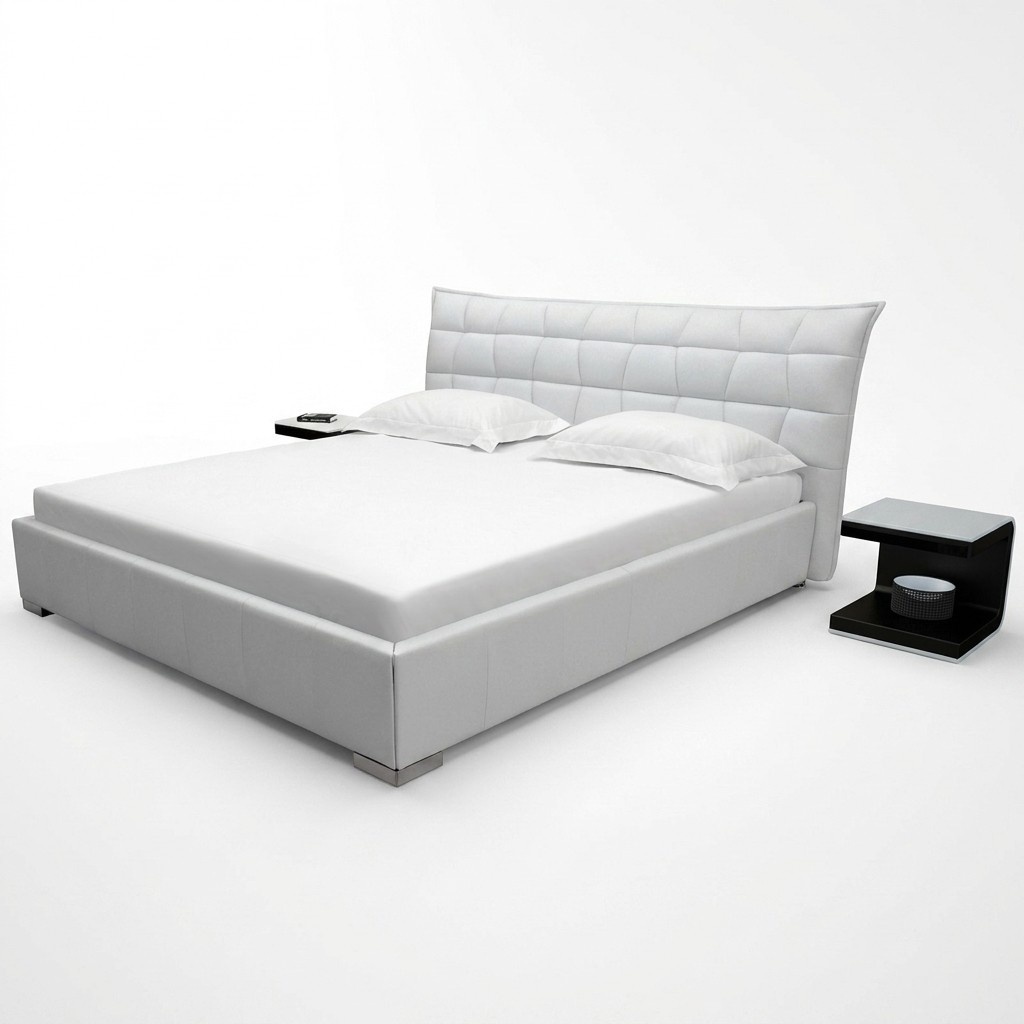 Leder Design Bett Doppel Betten Luxus Ehe Modernes Hotel Gestell Schlaf