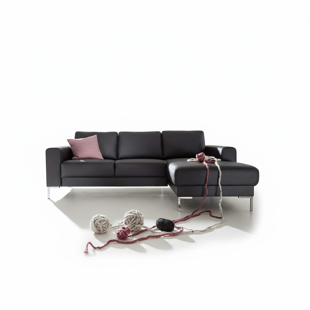 Leder L-Form Couch Wohnlandschaft Ecksofa Garnitur Design Modern Sofa Modern Neu