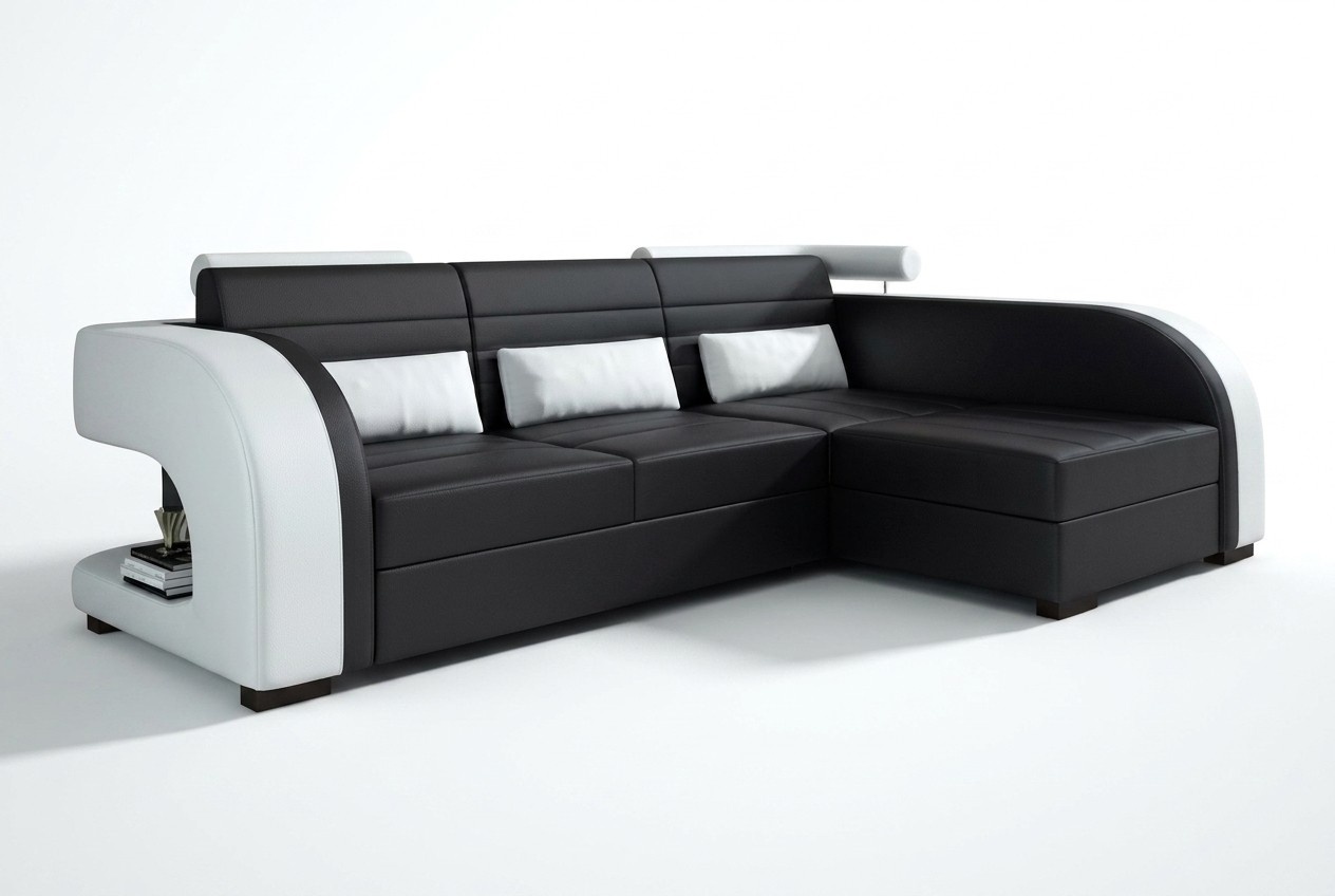 Leder Sofa Polster Couch Ecksofa Wohnlandschaft Polsterecke Couch Sofa Bergamo