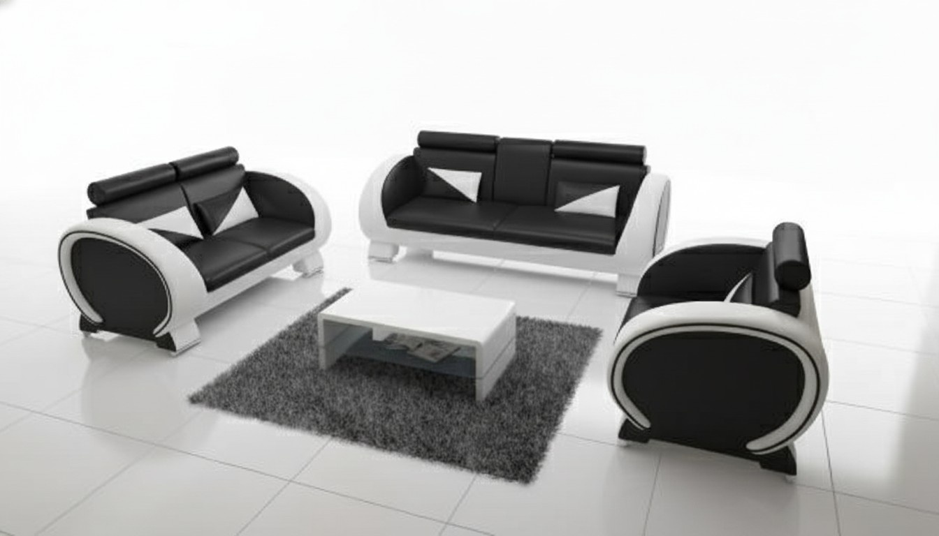 LEDERSOFA 3+1 COUCH POLSTERGARNITUR POLSTER SOFA LEDERSOFA DESIGNERSOFA mit USB