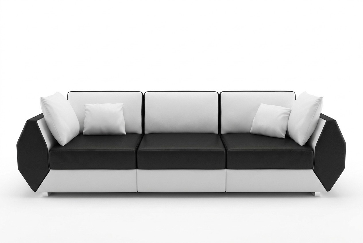 Ledersofa Couch Sofagarnitur 3+3 Sitzer Garnitur Design Modern Sofa Set USB Neu