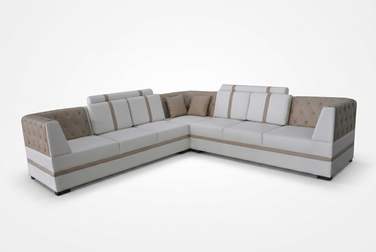 Ledersofa Couch Wohnlandschaft Eck Garnitur Design Modern Sofa USB L Form A1128