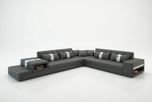 Ledersofa Couch Wohnlandschaft Ecksofa Eck Garnitur Design Sofa Modern SOFORT