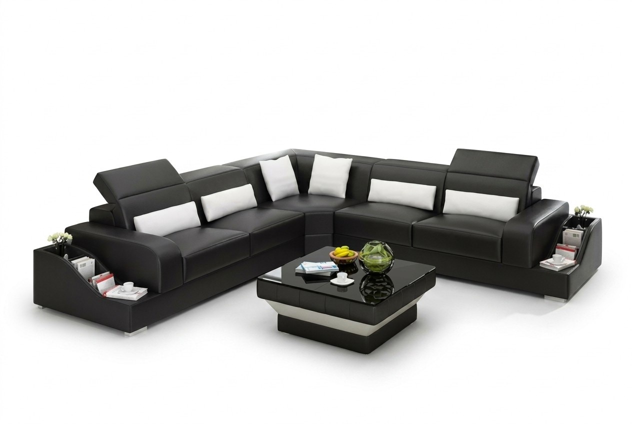 Ledersofa Couchen Design Wohnzimmer Günstige Polster Möbel Sitzgarnitur Sofa Neu