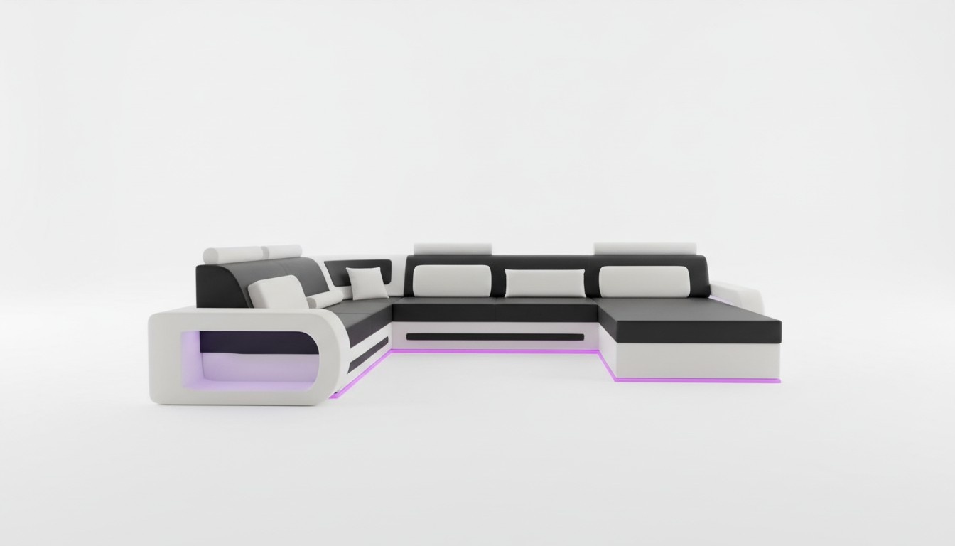 LEDERSOFA ECKSOFA LEDERGARNITUR LEDERCOUCH FARBWAHL WOHNLANDSCHAFT STUTTGART NEU