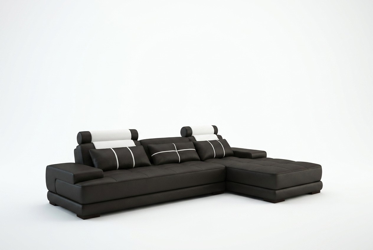 Ledersofa Ecksofa Sofa + USB Polster Ecke Designer Sofas Couchen Neu Paris Weiß