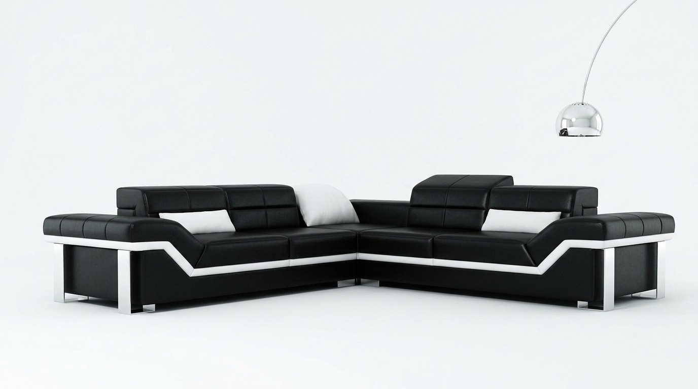 Ledersofa L-Form Couch Wohnlandschaft Ecksofa Garnitur Design Modern Sofa Sofas