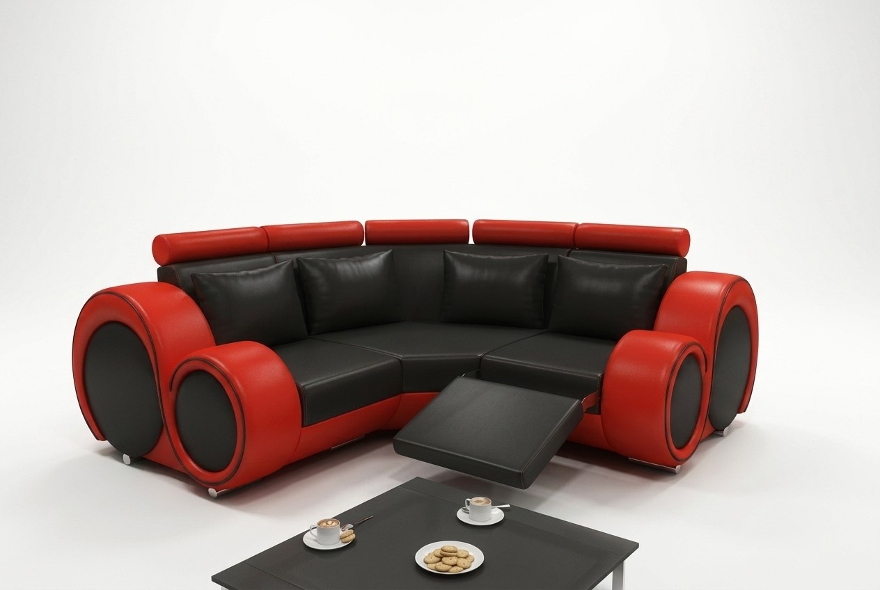 LEDERSOFA mit USB DESIGN ECKSOFA BERLIN SOFA GARNITUR POLSTER Massfertigung Neu