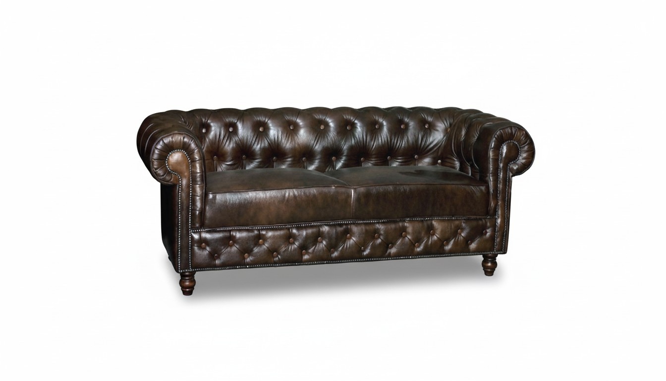 Ledersofa Polster Sofagarnitur Couch Leder Garnitur Chesterfield NAPOLI FALMOUTH