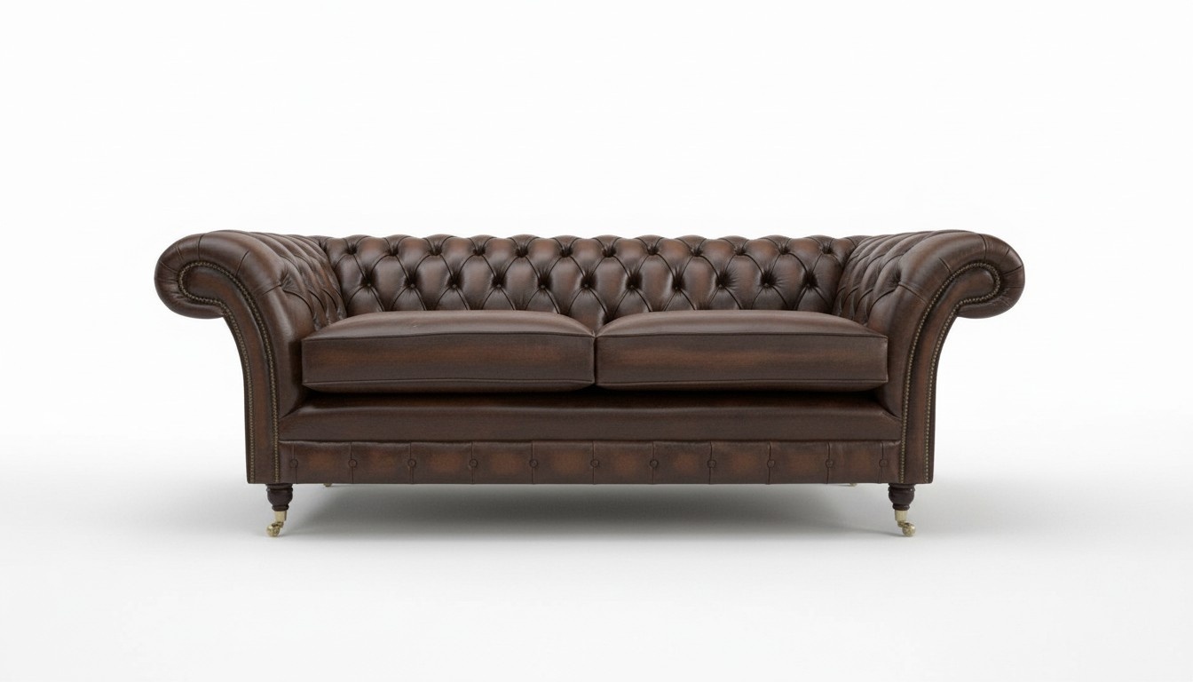 Ledersofa Sofa Couch Garnitur Couchen Chesterfield Leder Polster 3 Sitzer
