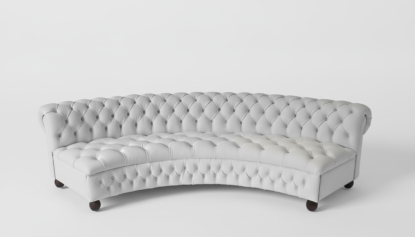 Ledersofa Sofa Couch Rundsofa Runde Couchen Rund Sofas Chesterfield