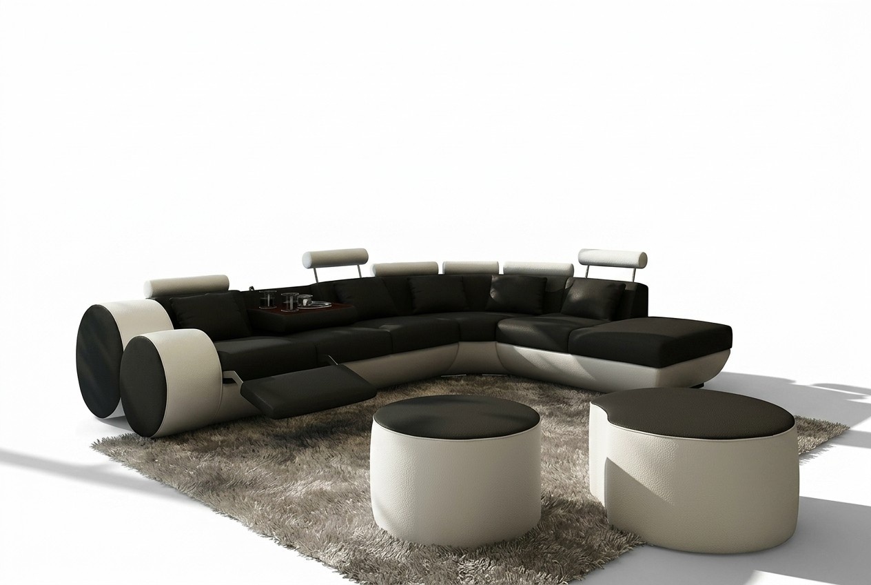 LEDERSOFA SOFA LEDERCOUCH LEDERECKSOFA GARNITUR XXL WOHNLANDSCHAFT ECKSOFA NEU