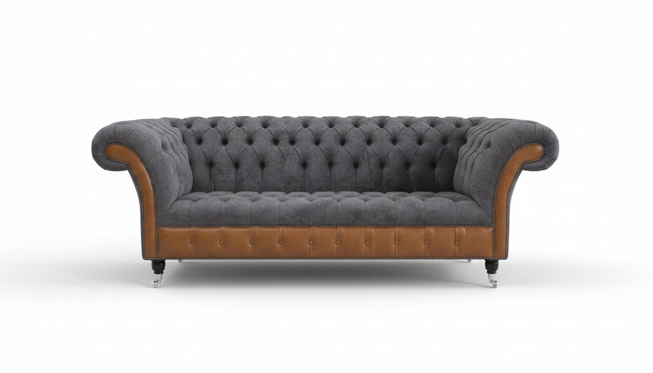 Ledersofa Sofa Textil Couch Polster Sofas Couchen Chesterfield Stoff Möbel