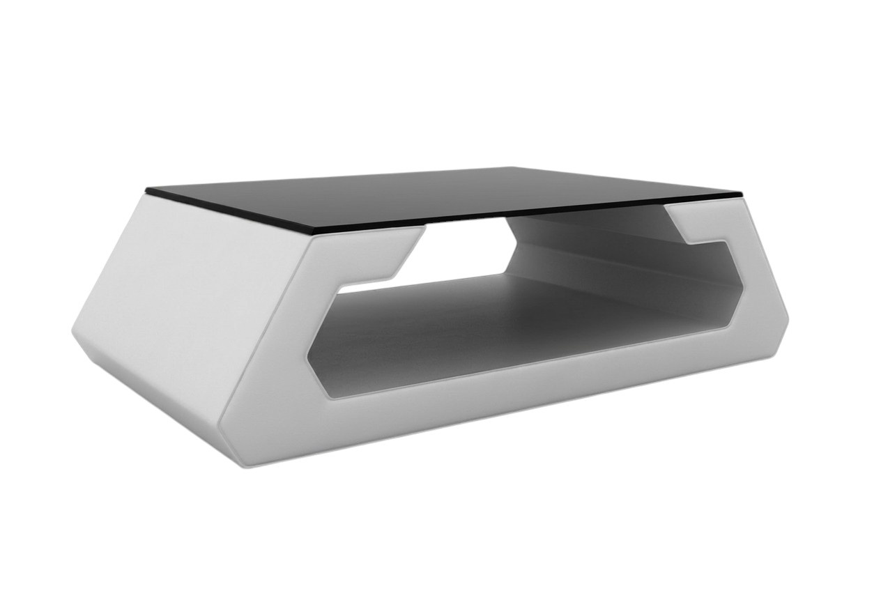 Ledertische Couchtische Tische Designer Glastisch Couchtisch Tisch Polster 120cm