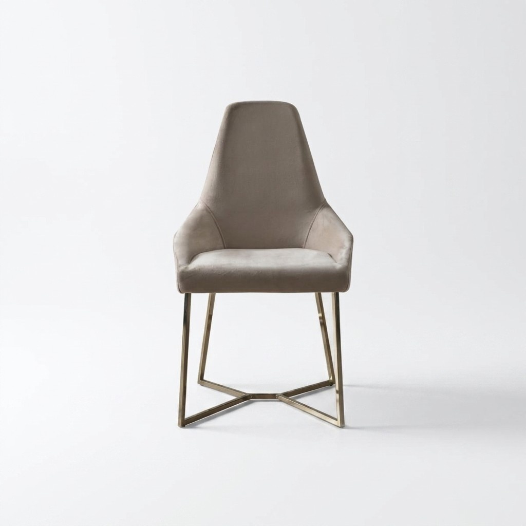 Lehnstuhl Esszimmerstuhl Luxus Beige Lehnstuhl Stuhl Stühle Modern Design Möbel