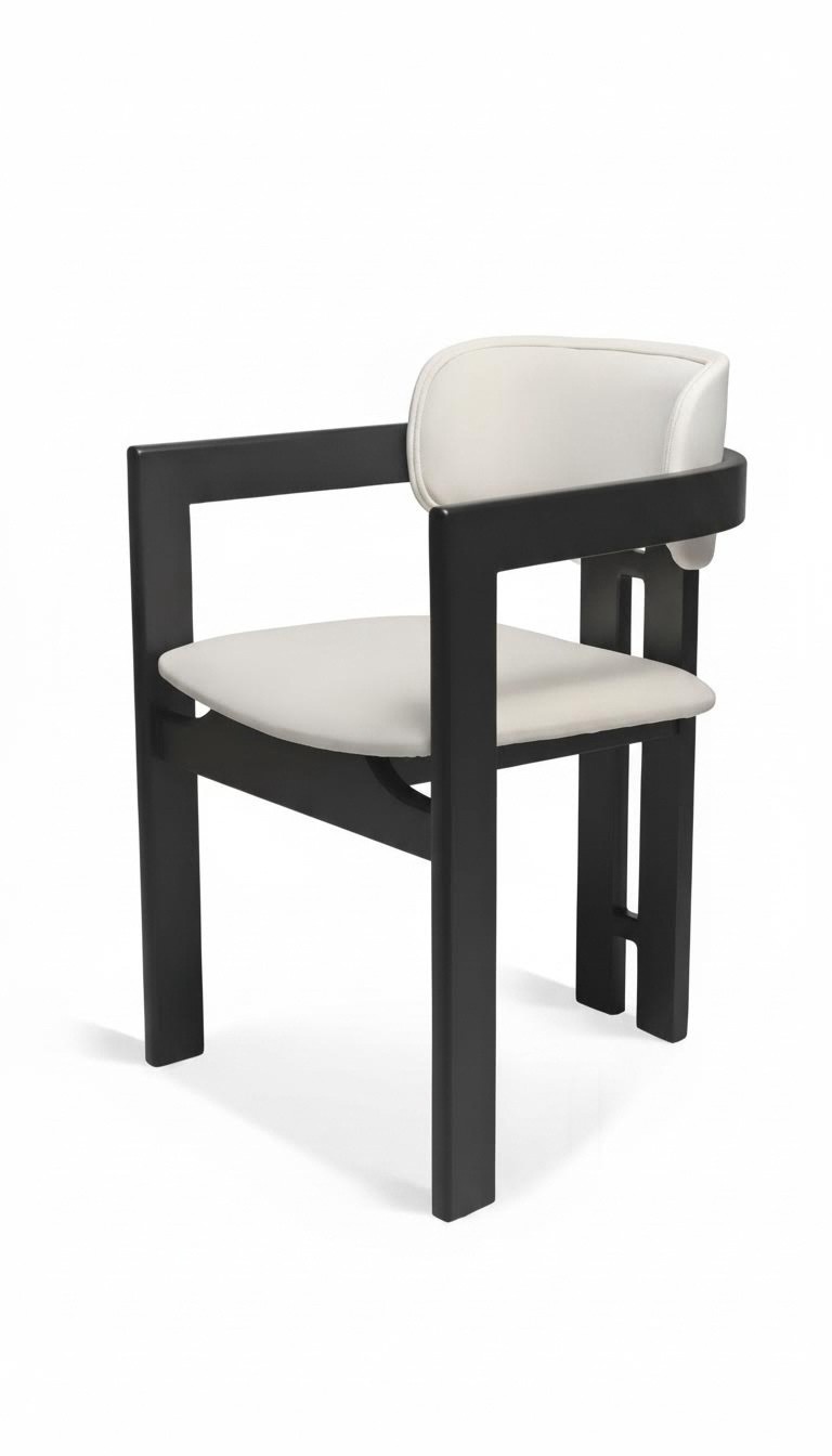 Lehnstuhl Stuhl Esszimmer Moderne Design Textil Weiß Armlehne Polsterstuhl