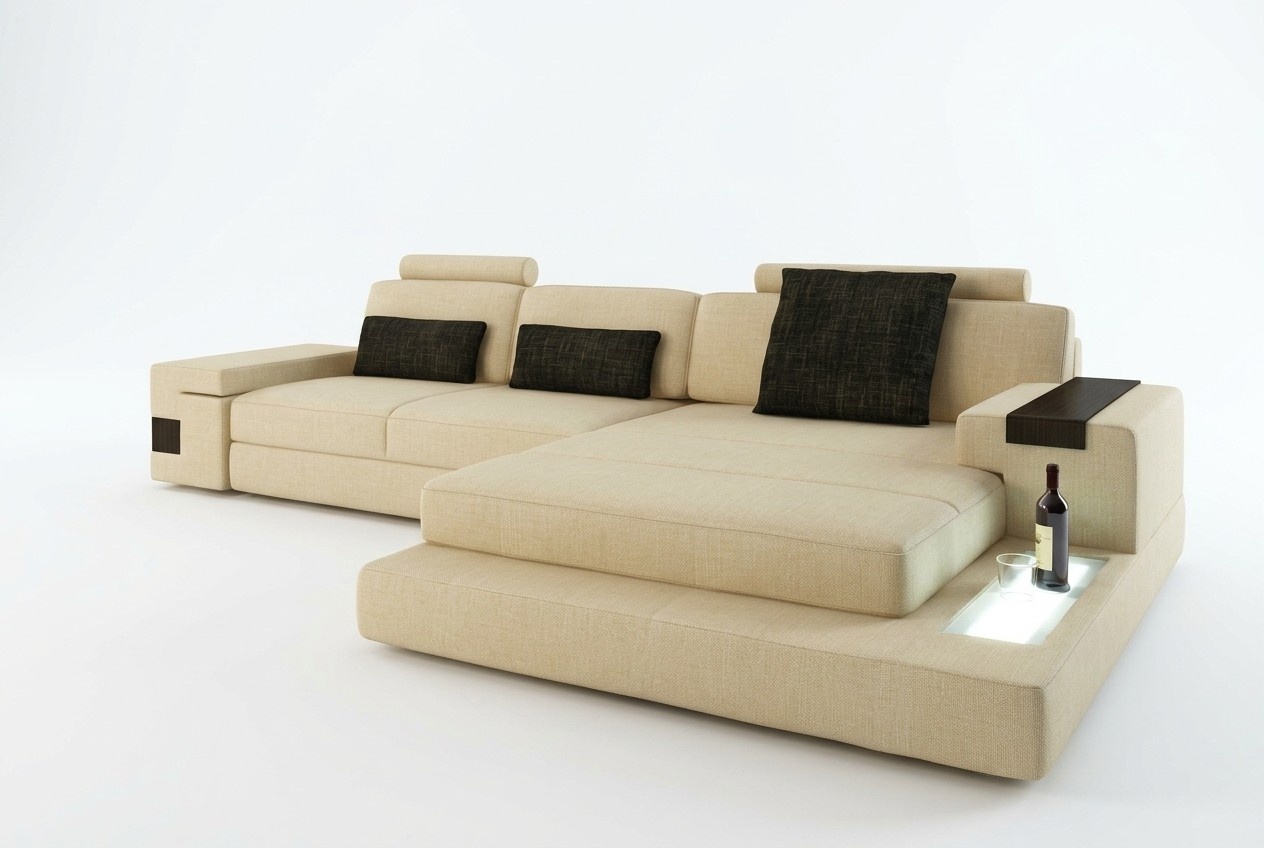 Ledersofa Couch Wohnlandschaft Design Garnitur Modern Ecke Sofa U-Form mit USB