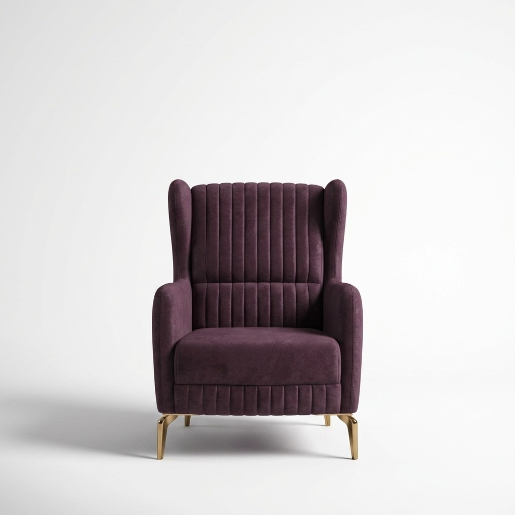 Lila Sessel Wohnzimmer Einrichtung Design Polstermöbel Modern Polstersessel