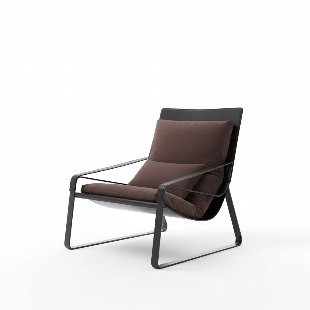 Lounge Club Sessel Fernseh Leder Sofa 1 Sitzer Polster Metall Couch