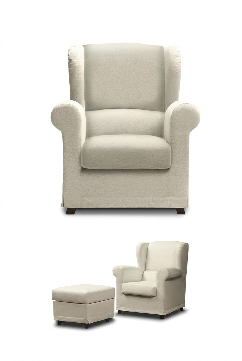 Loungesessel Cocktailsessel Relaxsessel Lehn Polster Sessel + Hocker Clubsessel