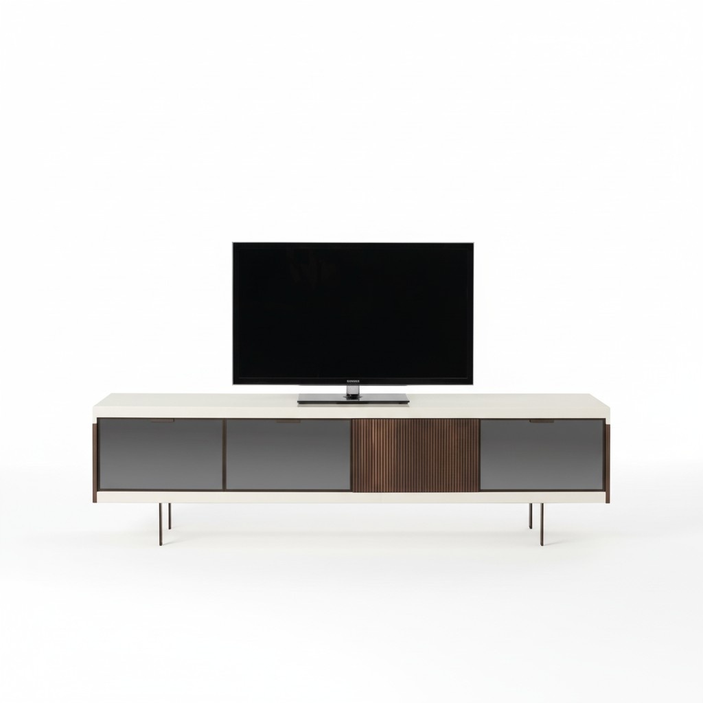 Lowboard rtv Regal Sideboard rtv Design Luxus Holz Weiß Möbel 225cm
