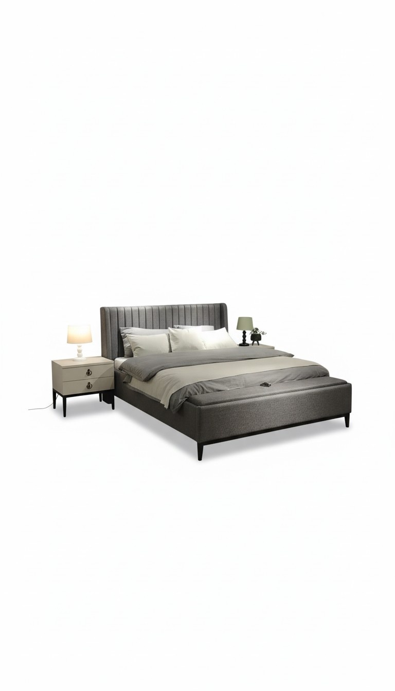 Luxuriöse Bett mit Bank Exklusives Design und Hochwertige Verarbeitung