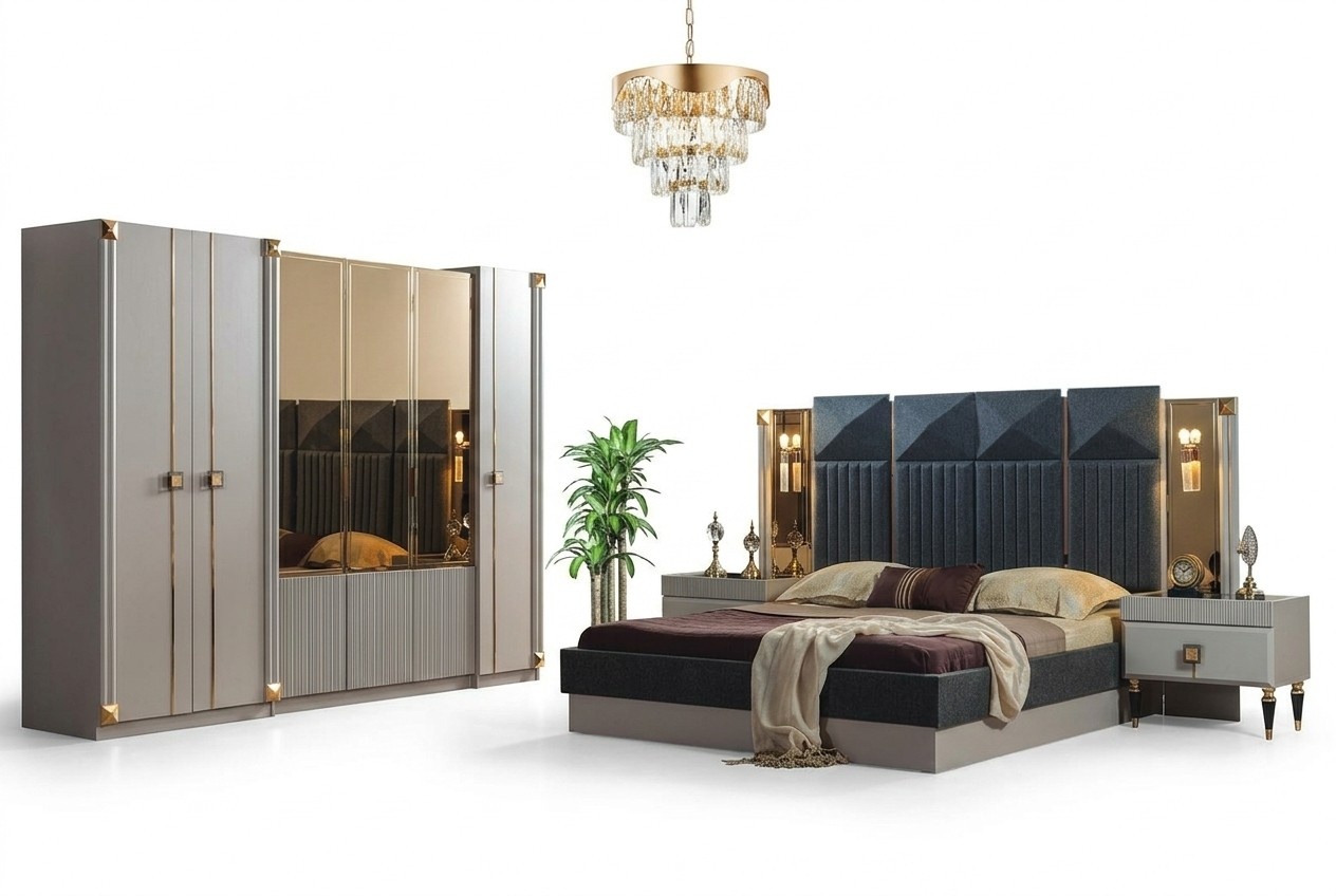 Gebührenfrei verkaufen Luxuriöse Schlafzimmer Möbel Polster Doppelbett