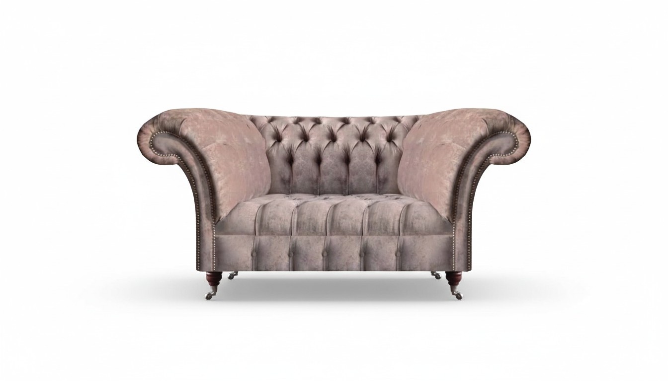 Luxuriöse Sofas Grau Textil Wohnzimmer Zweisitzer Sofa Couch Möbel