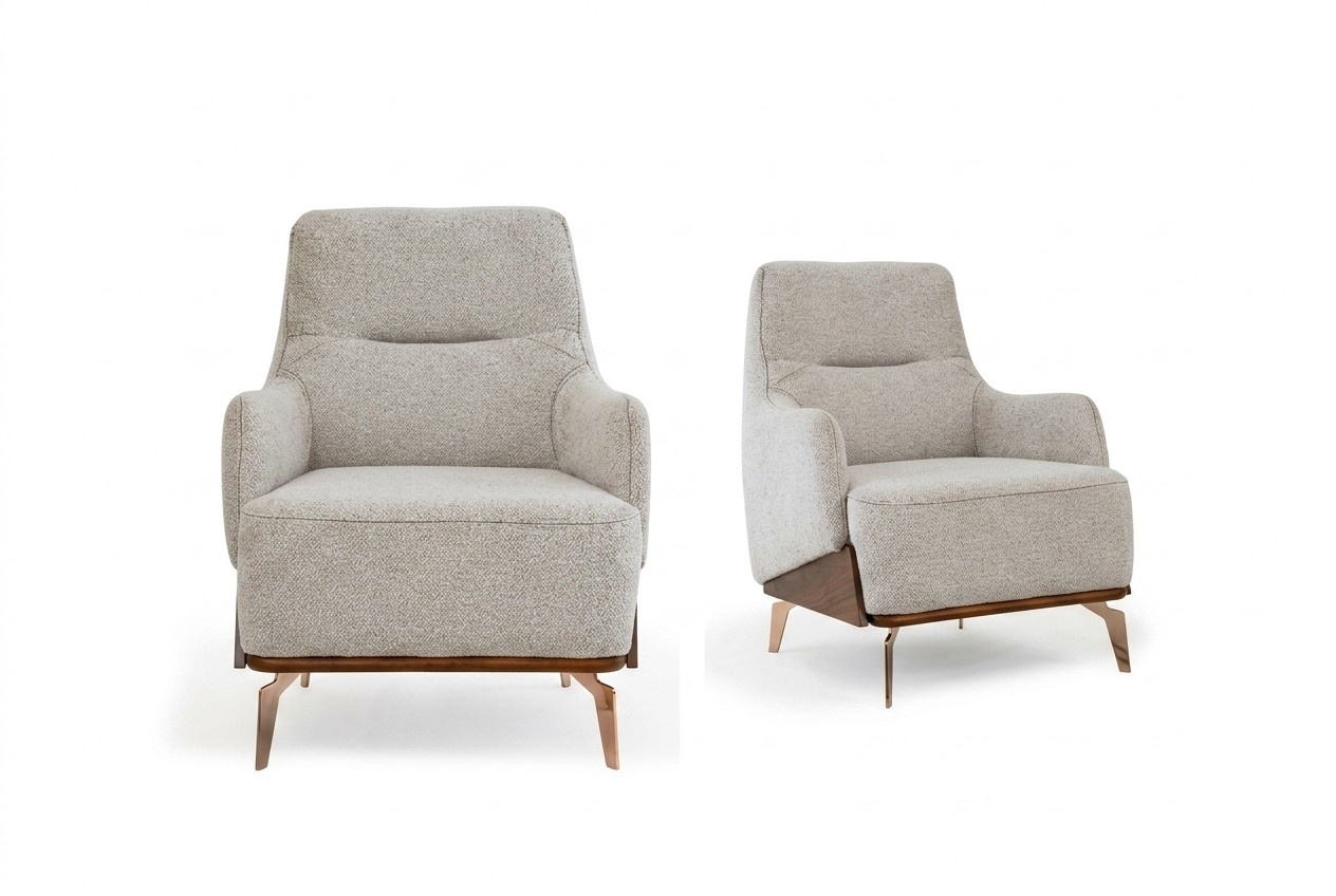 Luxuriöser Ohrensessel Exlusiver Sessel Wohnzimmer Edle Polster Möbel