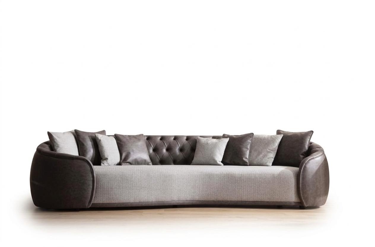 Luxus Bank Sofa Couch Wohnzimmer Kanzlei Möbel Textil Sofas 3 Sitzer