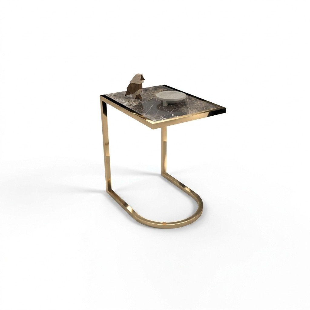 Luxus Beistelltisch Designer Wohnzimmertisch Edelstahl mit Glasplatte