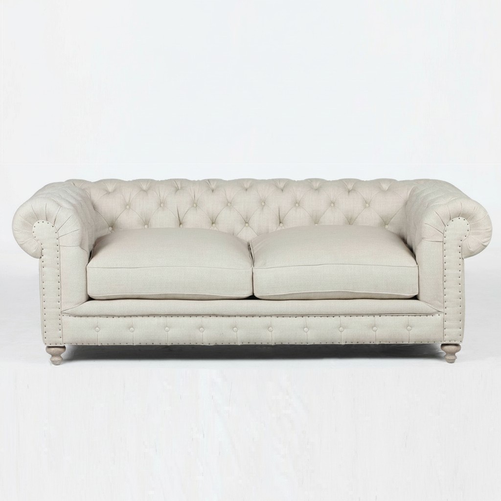 Luxus Chesterfield Dreisitzer Klassische Leder Polster Couch England Sitz