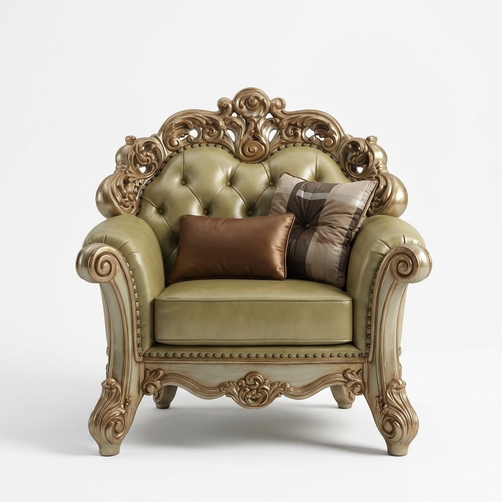 Luxus Chesterfield Sessel Ohrensessel Polster Royal Design Kunstleder