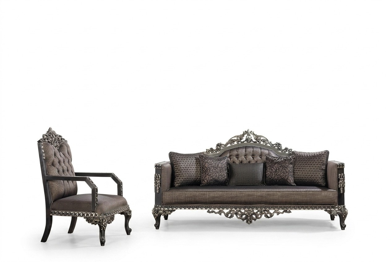 Luxus Chesterfield Sofagarnitur 3+1 Sitzer Klassische Sofa Barock