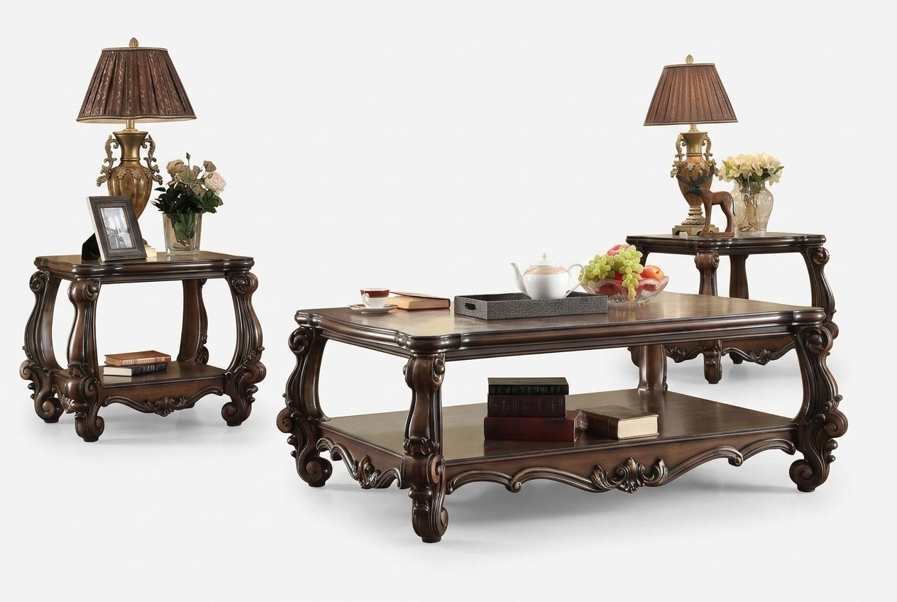 Luxus Couchtisch Echtes Holz Holz Beistell Sofa Tische Tisch Wohnzimmer Barock
