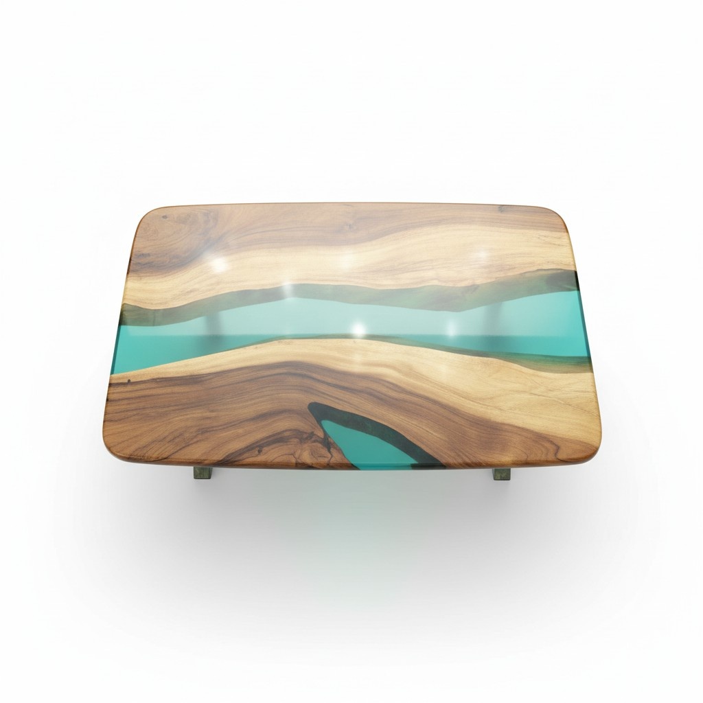 Luxus Couchtisch Rechteckig Design Holz Braun Möbel Wohnzimmer Couchtische