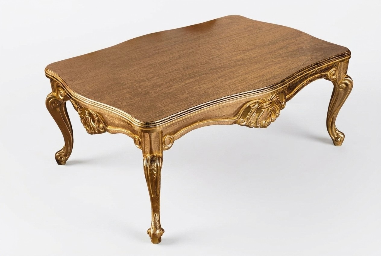 Luxus Couchtisch Tisch 136x90 Barock Rokoko Tische Rechteckig Dekoration