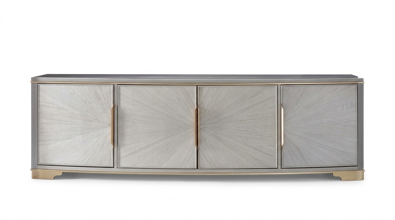 Luxus Design Kommode Anrichte Side Lowboard Schrank Wohn Zimmer Sideboards 217cm