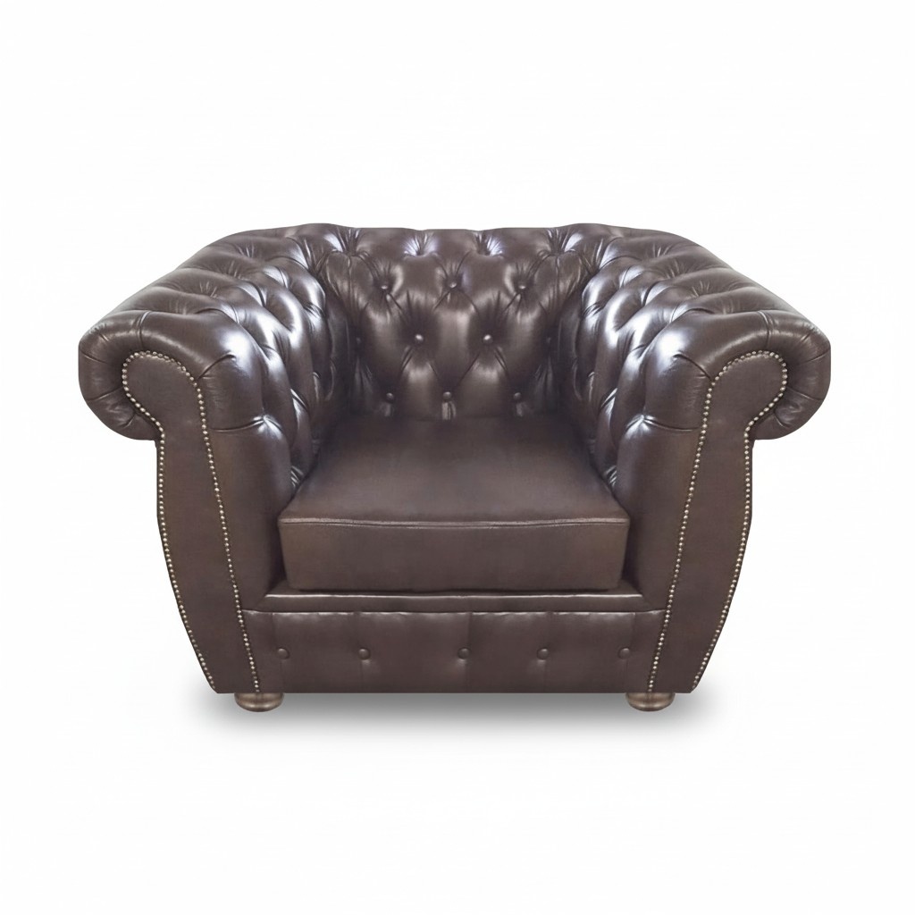 Luxus Design Sessel Braun Polstermöbel Sitz Möbel Polstermöbel Chesterfield