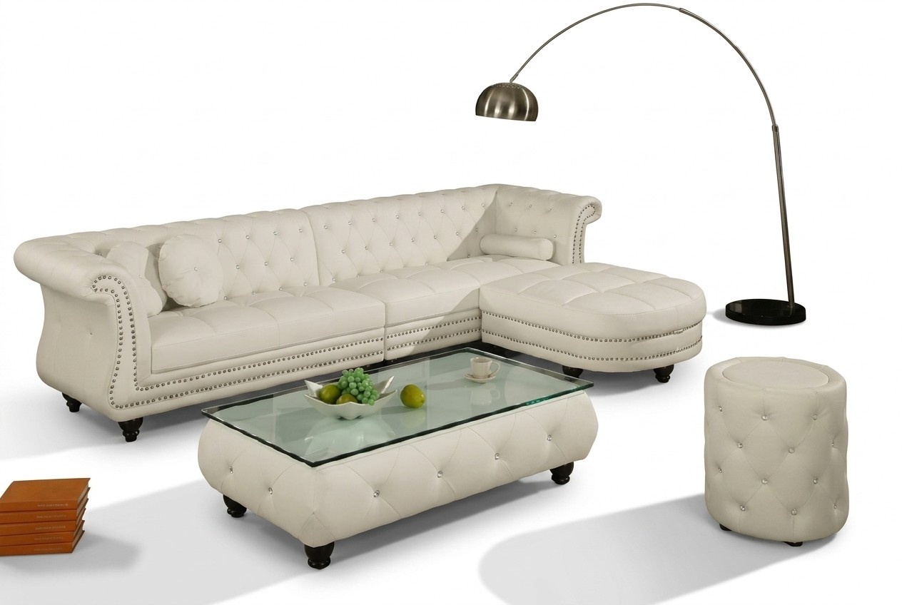 Luxus Designer Chesterfield Sofa Ledersofa Ecksofa Couch Garnitur Polster A953