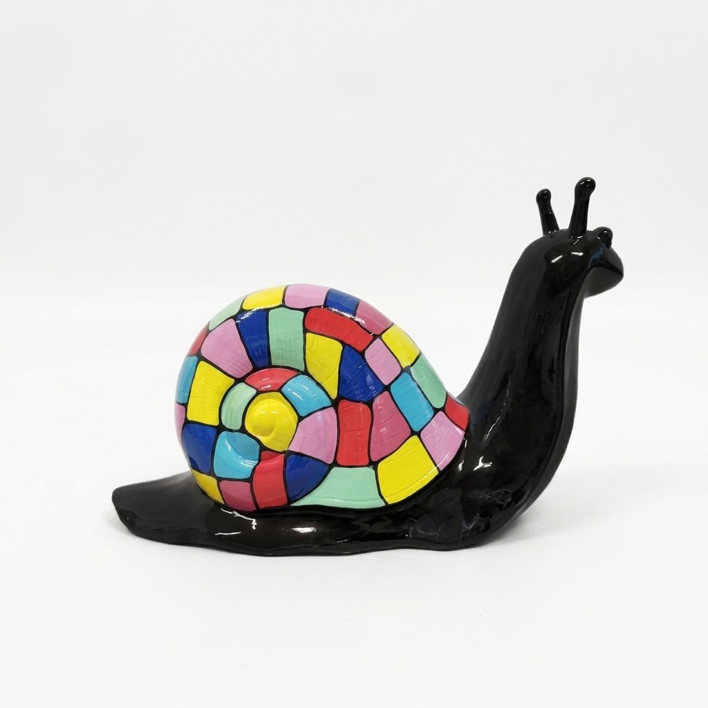 Luxus Designer Figur Bunte Schnecke Statue 40cm Figuren Statuen Skulptur 3