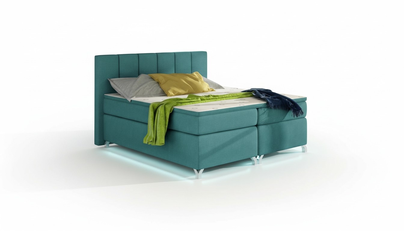 Luxus Designer Polsterbett Bett Betten Designerbett Boxspring Textil 180x200 Neu
