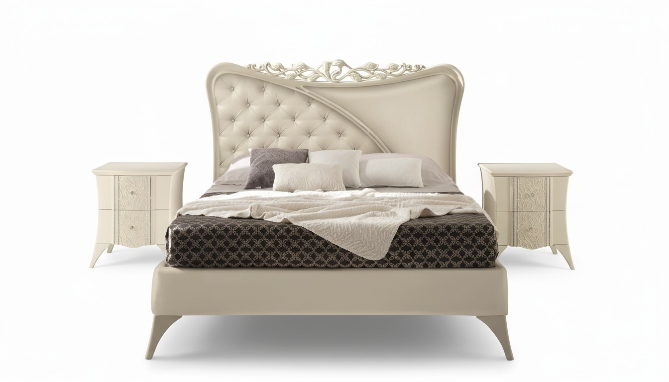 Luxus Doppelbett Bett Bettgestelle Betten Schlafzimmer Bettrahmen Modern Design