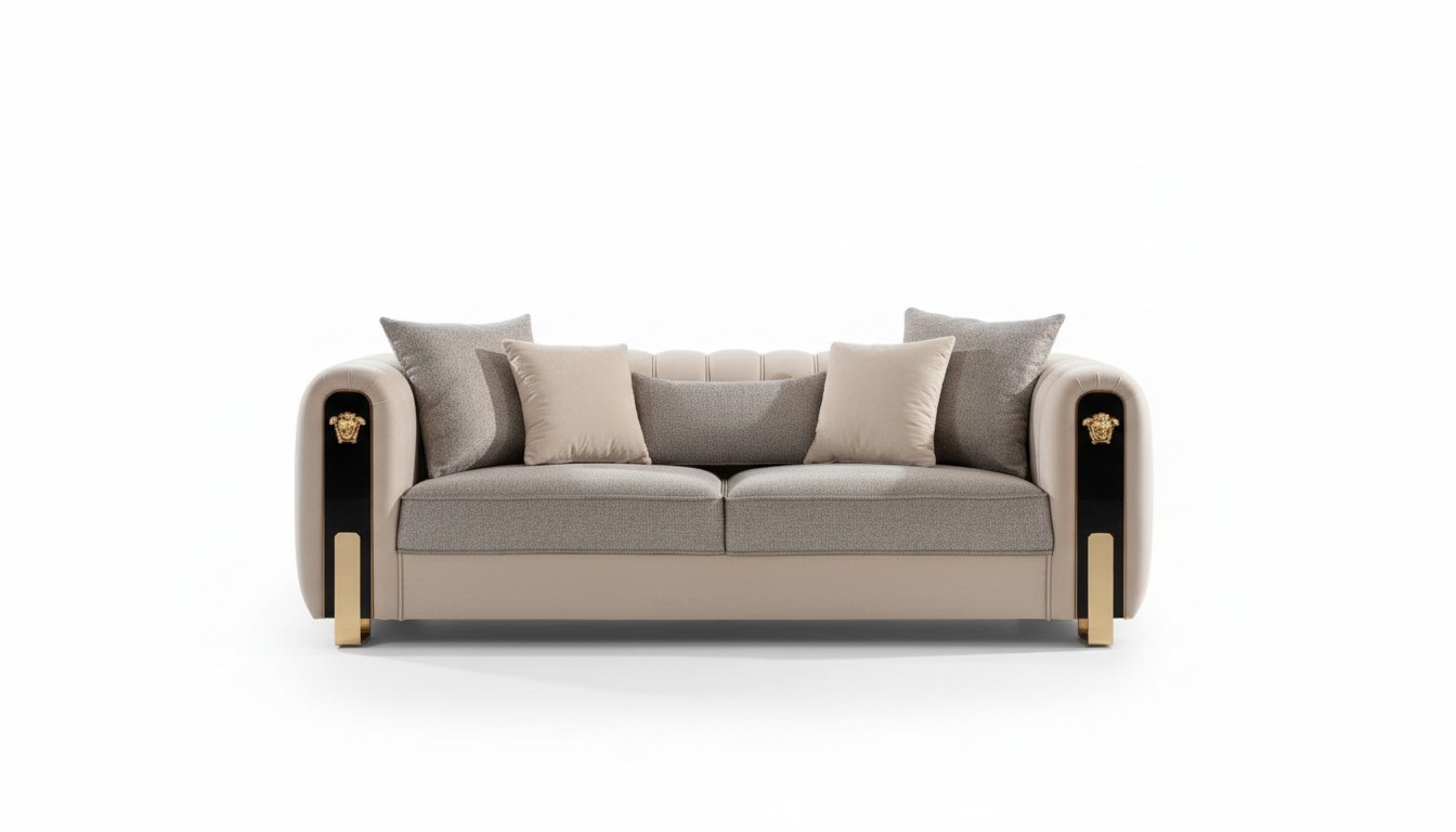 Luxus Dreisitzer Beige Sofa 3 Sitzer Sofas Sitz Design Klassischer Möbel Couchen