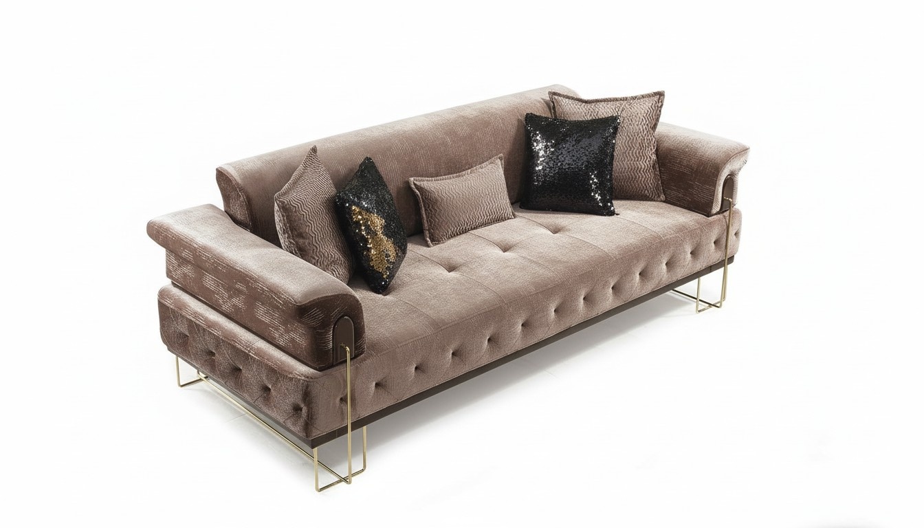Luxus Dreisitzer braun Sofa 3 Sitzer Sofas Design Modern Design Möbel