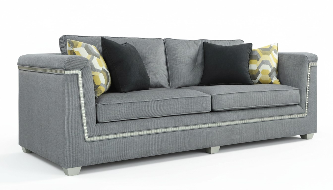 Luxus Dreisitzer Sofa Dubai Möbel Sofa Couch Wohnzimmer Möbel 3 Sitz 241cm Neu