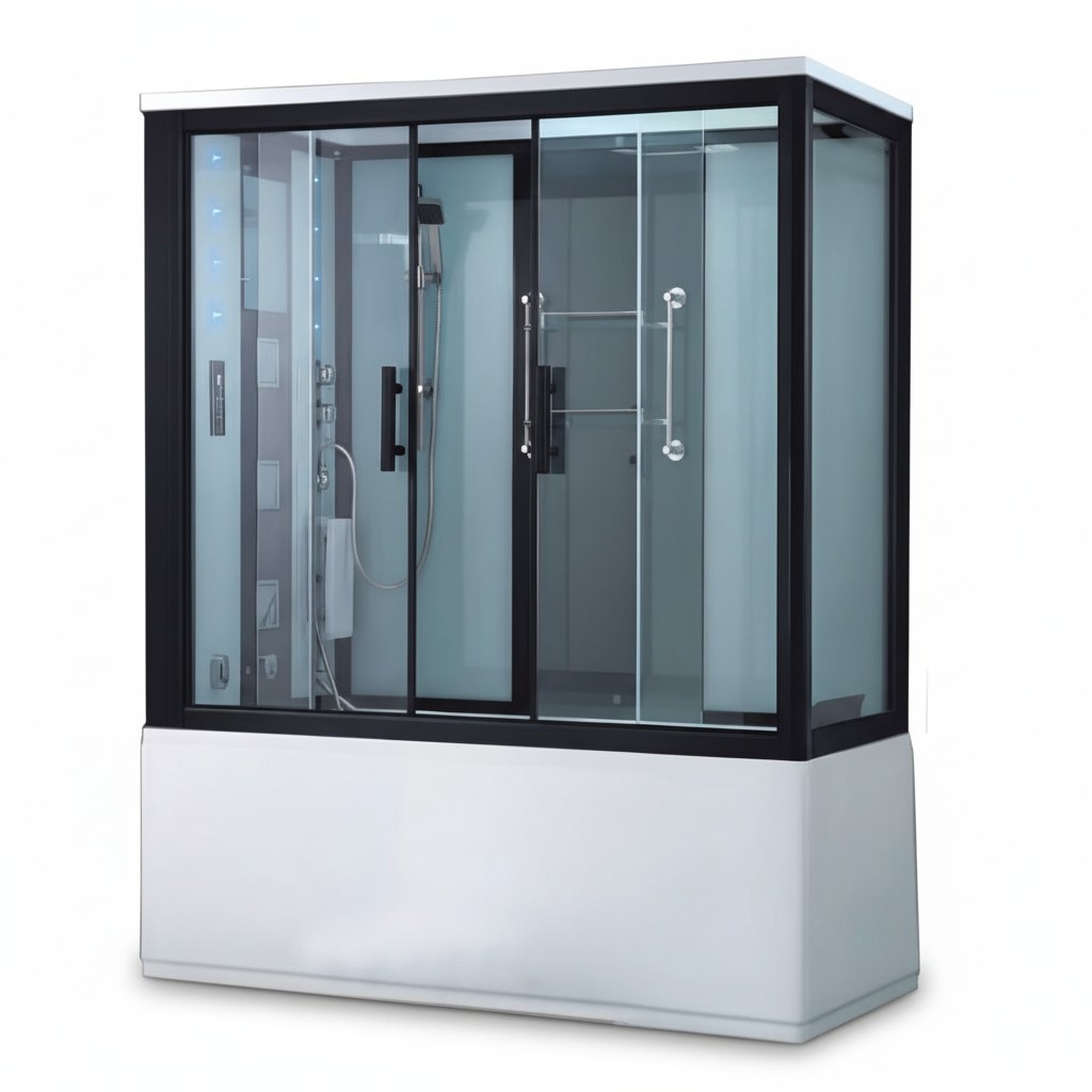 Luxus-Duschkabine Multifunktionsdusche Wellnesskabine Komfortdusche 185x90 cm