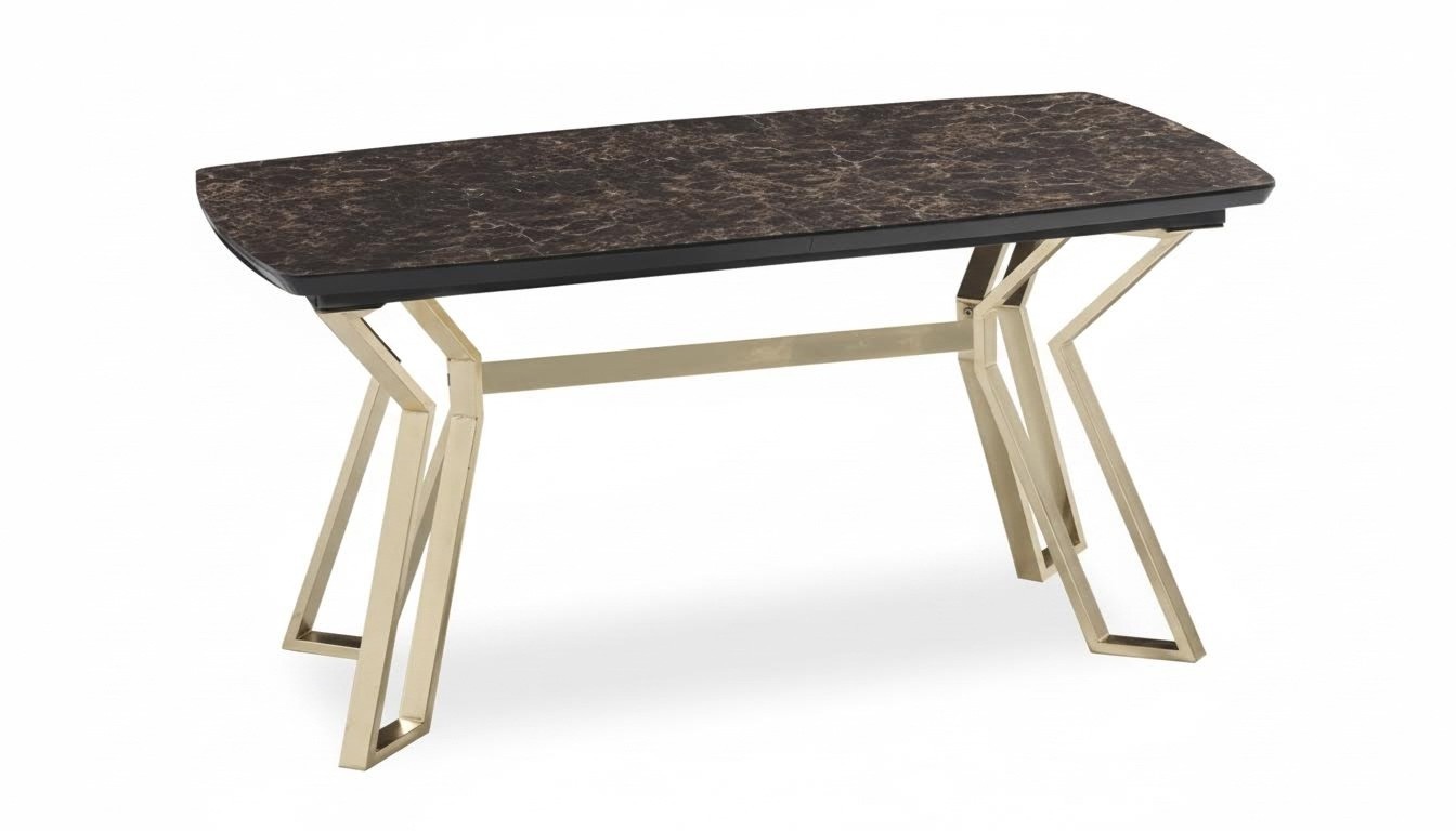 Luxus Esstisch Esszimmer Tisch Metall Gold Tische Esstische Möbel