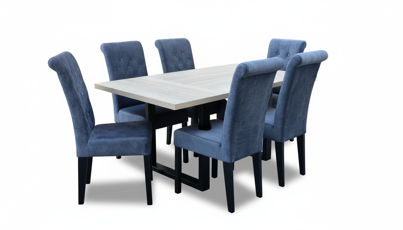 Luxus Esszimmer Design Garnitur 7tlg. Set Tisch + 6 Stuhl Modern Komplett Neu