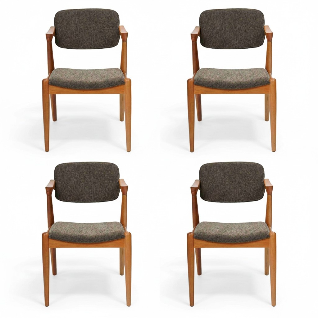 Luxus Esszimmer Möbel Designer 4x Stühle Neu Einrichtung Grau Modern Stühle